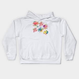 Water Color Florals Kids Hoodie